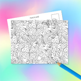 Cartão Postal Pinte-me Antes de Dar Flor•Personalizado