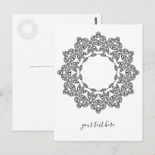 Cartão Postal Pinte o Seu Próprio MANDALA - Livro de Colorir DIY