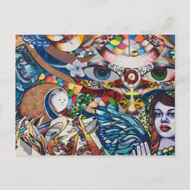 Cartão Postal Pinte seu cartão-postal de fé (Frente)