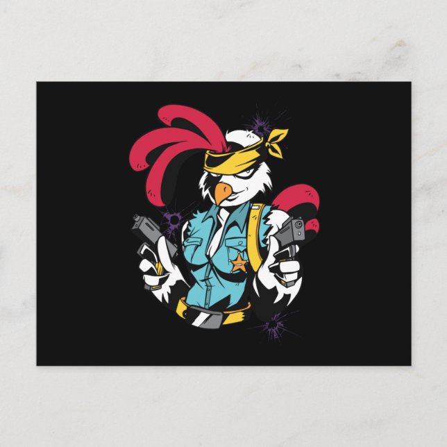 Cartão Postal Pintinho armado (Frente)