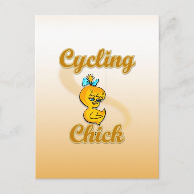 Cartão Postal Pintinho de ciclismo (Frente)