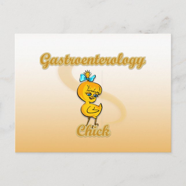 Cartão Postal Pintinho de gastroenterologia (Frente)