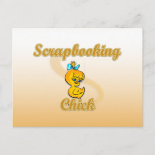 Cartão Postal Pintinho de Scrapbooking