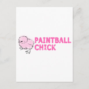 Cartão Postal Pintinho Paintball
