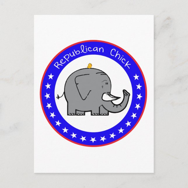 Cartão Postal pintinho republicano (Frente)