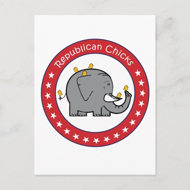 Cartão Postal pintinhos republicanos (Frente)