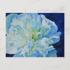 Cartão Postal Pintor a aquarelas românticas azuis