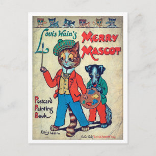 Cartão Postal Pintor Cat, Louis Wain
