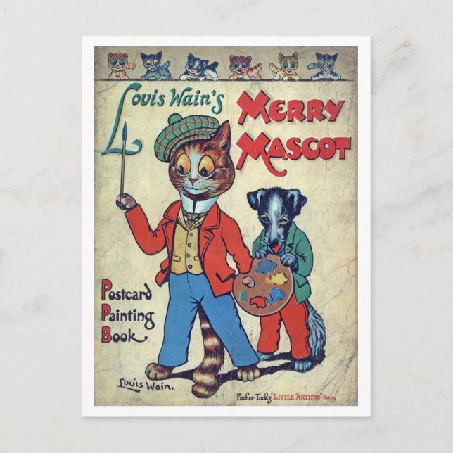 Cartão Postal Pintor Cat, Louis Wain (Frente)