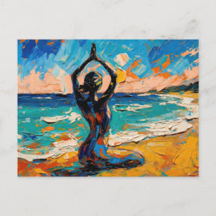 Cartão Postal pintura a óleo Arte do Yoga (#1)