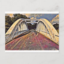 Pintura a óleo da Rota 66 Kansas - Ponte Arco-íris
