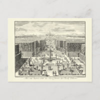 Pintura a óleo de fontes no jardim de Versalhes