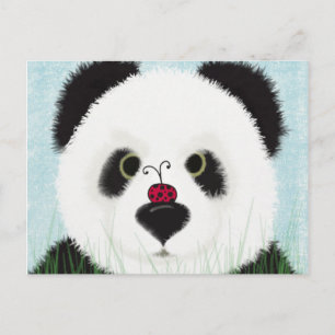 Cartão Postal Pintura Adorável do Urso de Panda