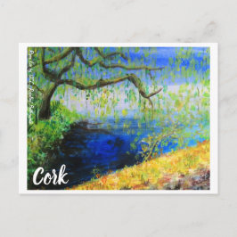 Cartão postal Pintura Amieiros de Cork pelo Rio Le