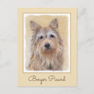 Cartão Postal Pintura Berger Picard - Arte Original de Cachorro
