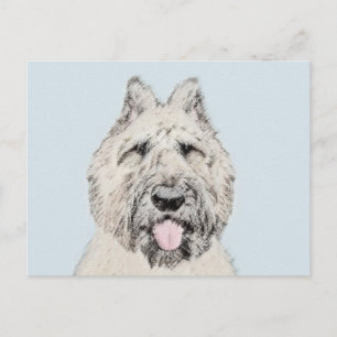 Cartão Postal Pintura Bouvier des Flandres - Arte Cachorra Origi