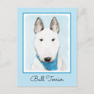 Cartão Postal Pintura Bull Terrier - Arte Cachorro Original Boni