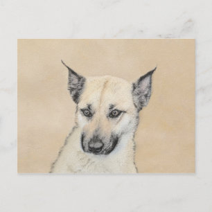 Cartão Postal Pintura Chinook (Orelhas Apontadas) - Arte Canina