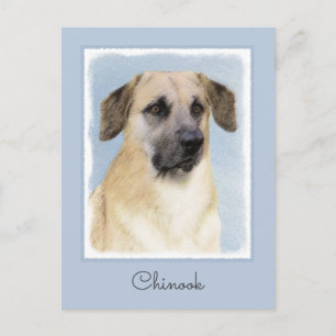 Cartão Postal Pintura Chinook (Ouvidos Soltos) - Arte Cachorro O