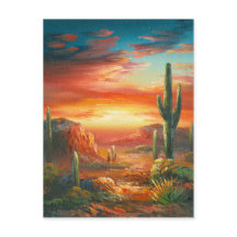 Pintura Colorida De Uma Pintura Solar No Deserto