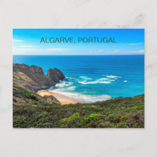 Cartão Postal Pintura da Água do Oceano Algarve Portugal