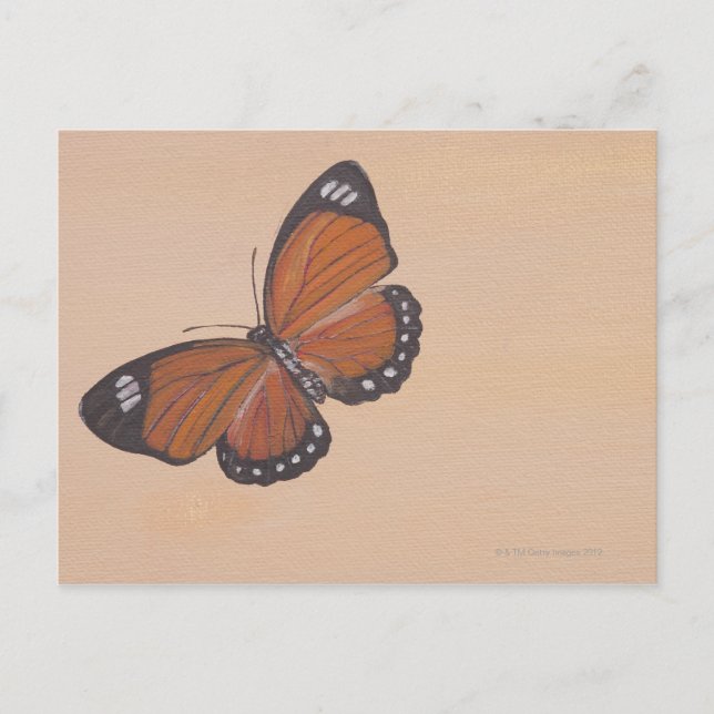 Cartão Postal Pintura da borboleta (Frente)