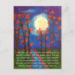 Cartão Postal Pintura da Lua~Paz Como um Cartão-Postal RIver