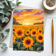 Pintura da Paisagem do Pôr do Sol no Campo de Gira