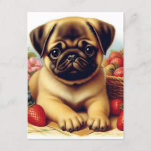 Cartão Postal Pintura Da Vintagem De Cubo