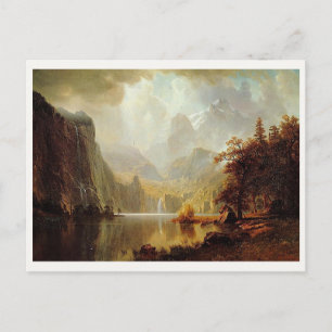 Cartão Postal Pintura de Albert Bierstadt, Nas Montanhas 1867