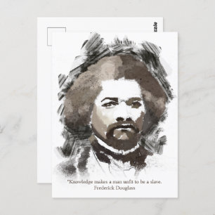 Cartão Postal Pintura de Aquarela Frederick Douglass