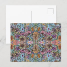 Cartão Postal Pintura de Aquarela na moda