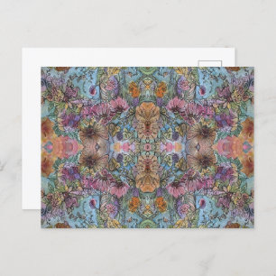 Cartão Postal Pintura de Aquarela na moda