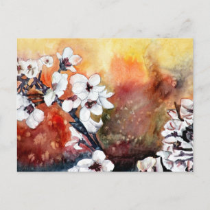 Cartão Postal pintura de arte oriental asiática moderna de abst