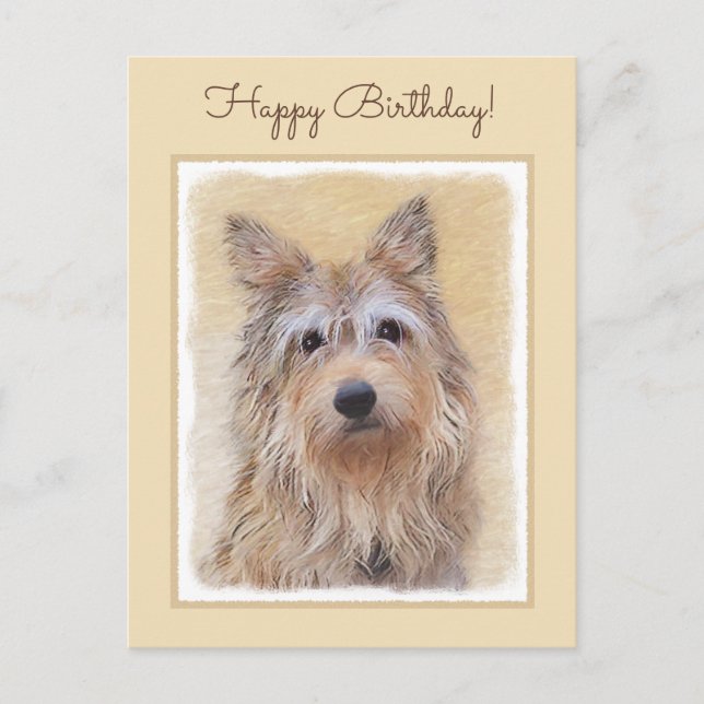 Cartão Postal Pintura de Berger Picard - Arte de Cachorro Origin (Frente)