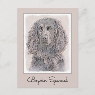 Cartão Postal Pintura de Boykin Spaniel - Arte de Cachorro Origi