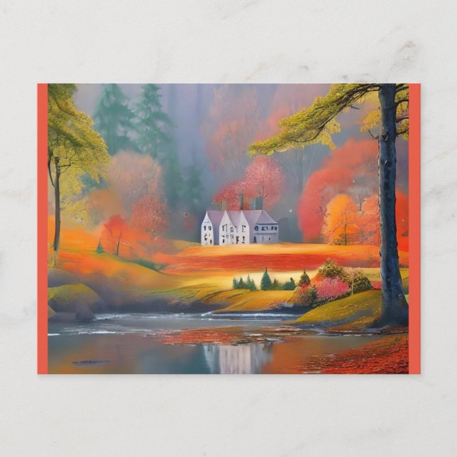 Cartão Postal pintura de cascas de pedra esparsa (Frente)