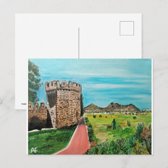 Cartão Postal Pintura de Castell de Benisanó por Alfred Fox (Frente/Verso)