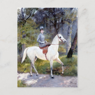 Cartão Postal Pintura de Cavalo Branco Anidente