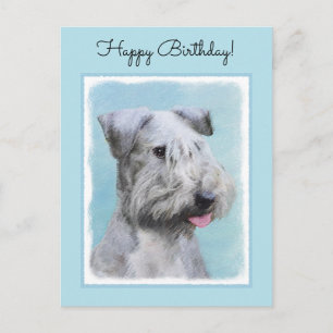Cartão Postal Pintura de Cesky Terrier - Arte de Cachorro Origin