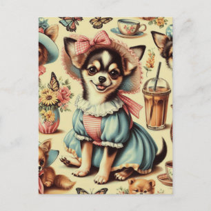 Cartão Postal Pintura de Chihuahua Puppy