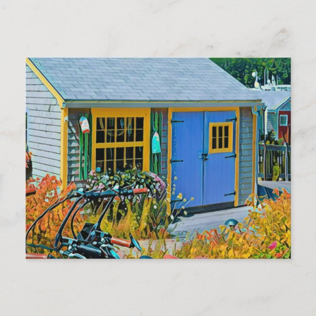 Cartão Postal Pintura de Ciclismo Incrível (Frente)