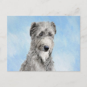 Cartão Postal Pintura De Deerhound Escocês - Cachorro Original C