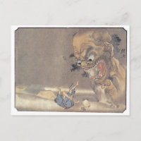 Pintura de demônio japonês antigo
