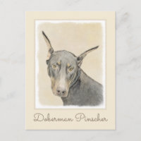 Pintura de Doberman Pinscher - Arte Original de Ca