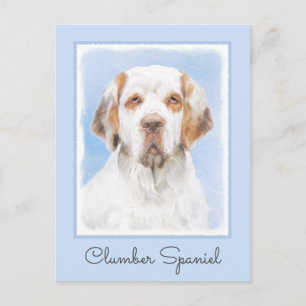 Cartão Postal Pintura de Espanhol Clumber - Arte de Cachorro Ori