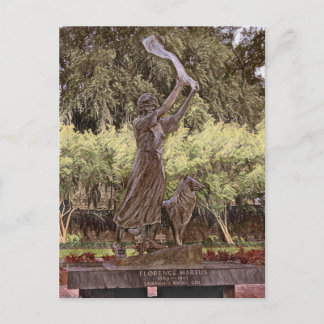 Cartão Postal Pintura de estátua de Menina de Salvação de Savann