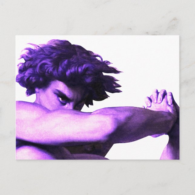 Cartão Postal Pintura de Fallen Angel por Alexandre Cabanel (Frente)