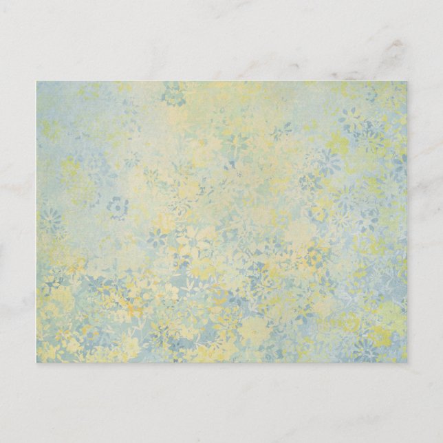 Cartão Postal pintura de flores (Frente)