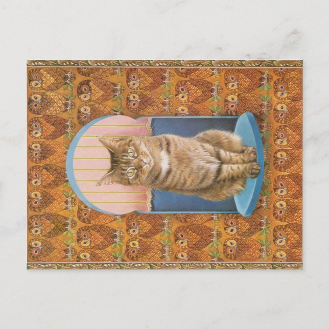 CARTÃO POSTAL PINTURA DE GATO (Frente)